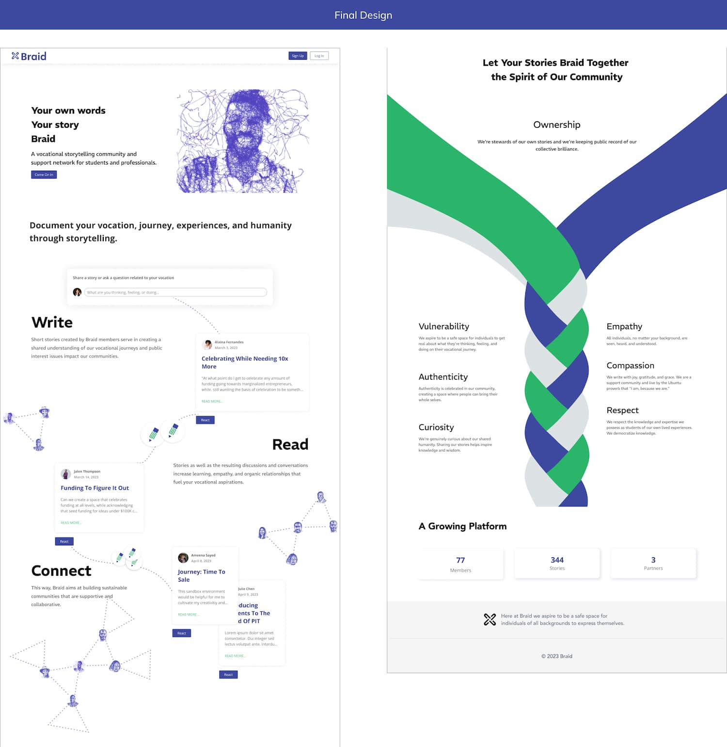 Landing Page High Fidelity